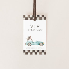 Blue Tävling Car Funny Presentetikett