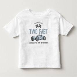 Blue Tävling Car Two Fast Birthday Boy Shirt T Shirt