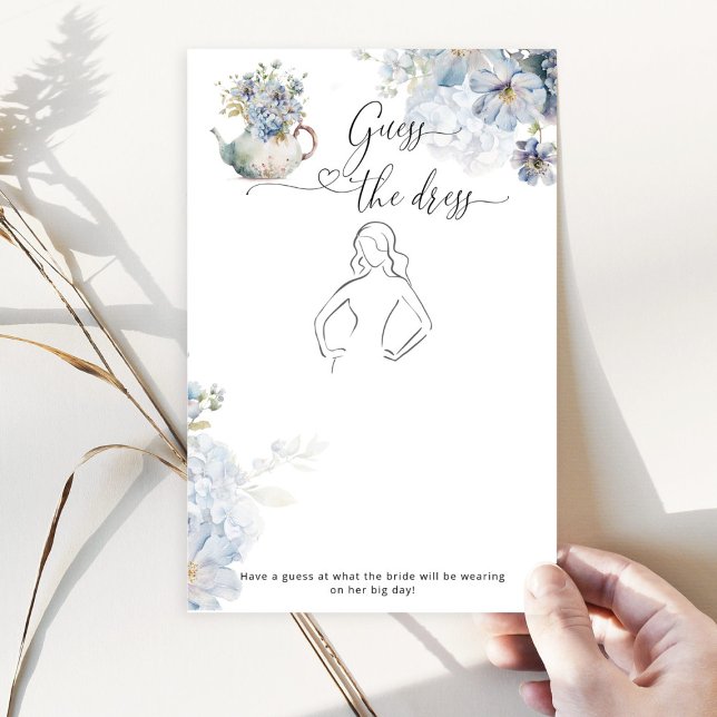 Blue Tea party blommigt Gissa matchen för möhippa  (Skapare uppladdad)