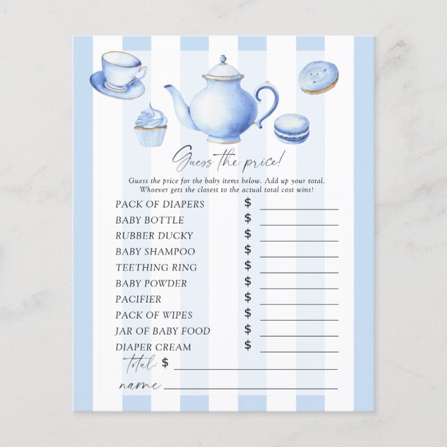 Blue tea party - Gissa prist spel (Framsida)