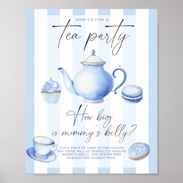 Blue Tea Party Hur stort är mamma belly-spelet? Poster (Framsidan)