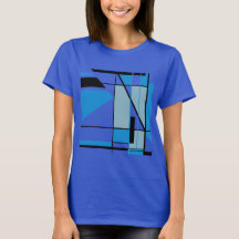 Blue Teal Black Mosaic MCM-utseende Geometrisk Abs