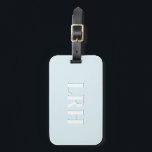 Blue Teal Double Layer Simple Initial Monogram  Bagagebricka<br><div class="desc">Meet your new travel sidekick — a modern monogram luggage tag designed in a bold teal and soft blue color palette that stands out without screaming for attention. The classic serif initial sits front and center with a subtle shadow layer, giving this tag a high-end, clean aesthetic that makes your...</div>