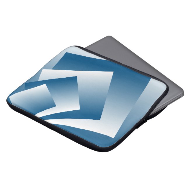 Blue Teal geometry Laptop Fodral (Framsida topp)