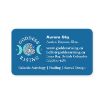 Blue-Teal Goddess Rising Affärsprofilkort