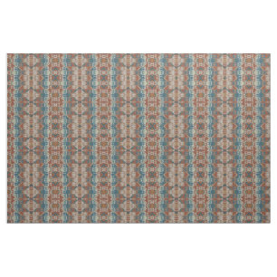 Blue Teal Taupe Burnt Orange Brown Ethnic look Tyg