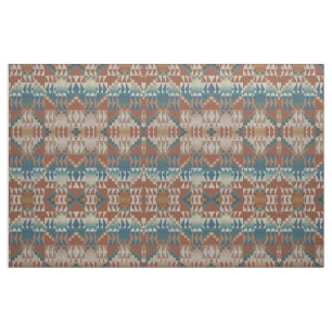 Blue Teal Taupe Burnt Orange Brown Ethnic look Tyg