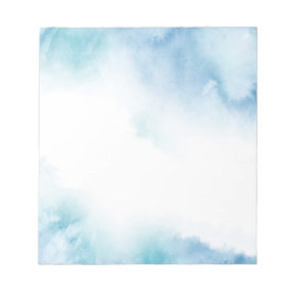 Blue Teal Watercolor Abstrakt Ram Anteckningsblock