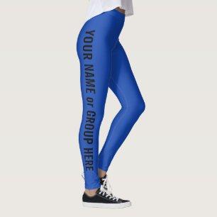 Blue Team Anpassningsbar Group Namn Text Women's L Leggings