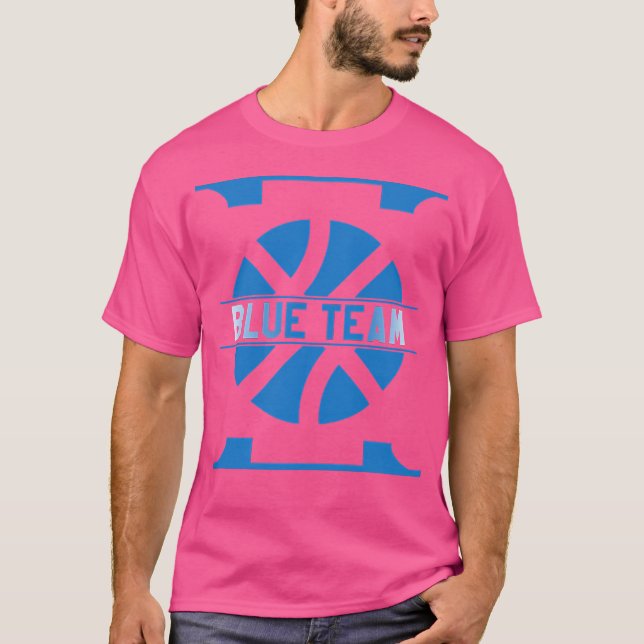 Blue Team Basketball T Shirt (Framsida)