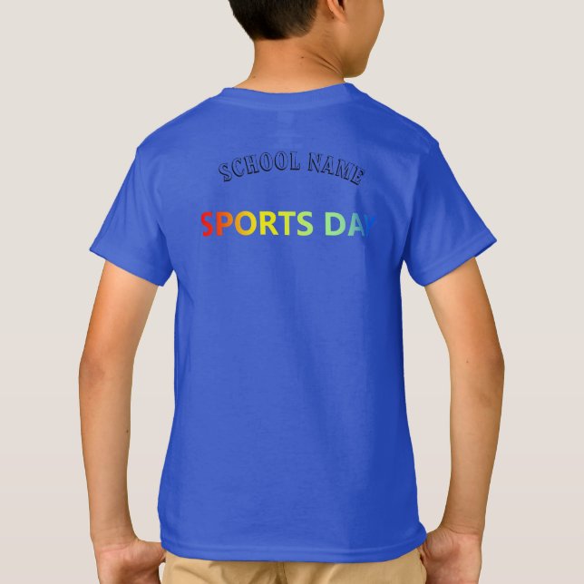 Blue Team Cheer stand,lead Squad - idrottsdagen T Shirt (Baksida)