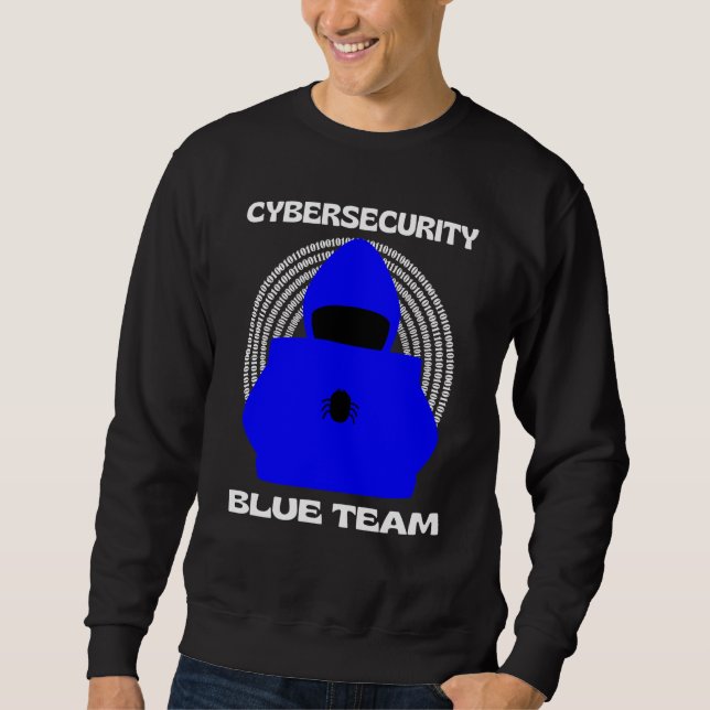 Blue Team Cybersecurity Hacking Ethical Hacker Cyb Lång Ärmad Tröja (Framsida)