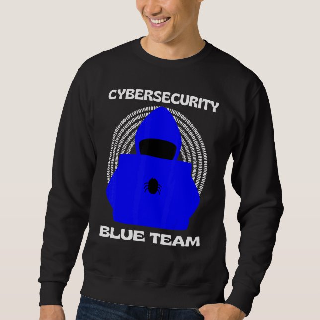 Blue Team Cybersecurity Hacking Ethical Hacker Gee Lång Ärmad Tröja (Framsida)