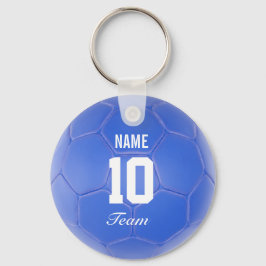 Blue Team Ocer Ball Personlig Namn Nyckelring