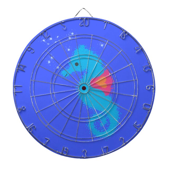 Blue Tecknad Seahorse Piltavla (Framsidan)