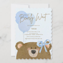 Blue Teddy Vi kan bolla Baby Shower.
