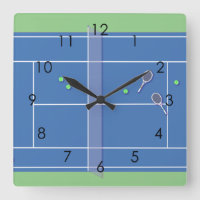 Blue Tennis Court Modern Tennis Player