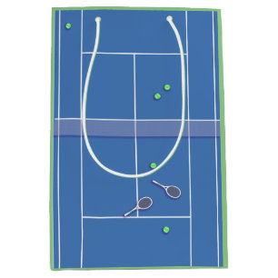 Blue Tennis Court Preppy Modern Tennis Player