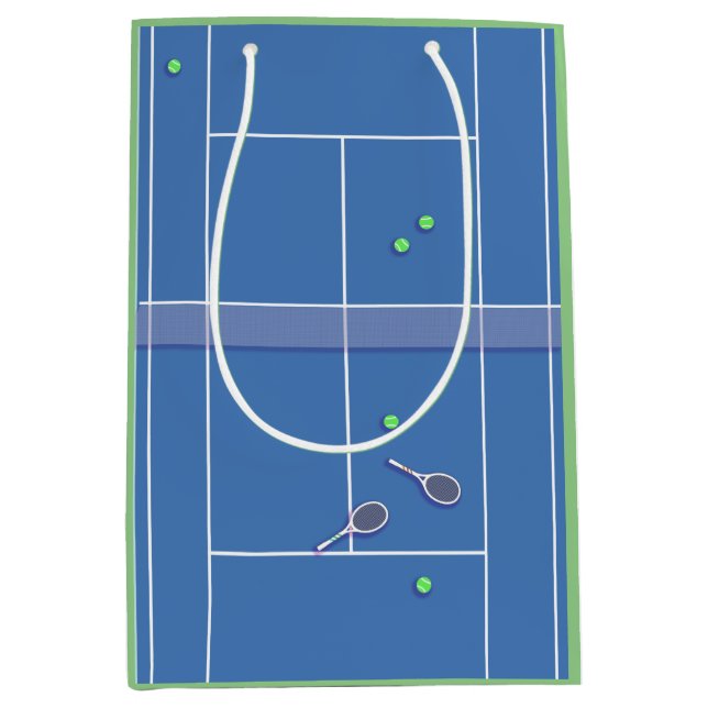 Blue Tennis Court Preppy Modern Tennis Player (Framsidan)