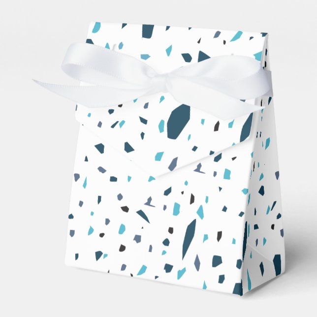 Blue Terazzo Mönster Presentaskar (Framsidan Sidan)