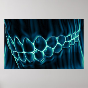 Blue Teth Bita & Gums Dentist Orthodontist Poster