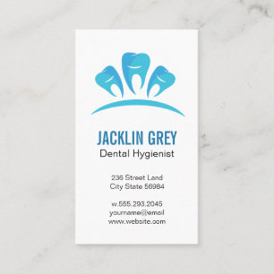 Blue Teth-Logotypen Dental Visitkort