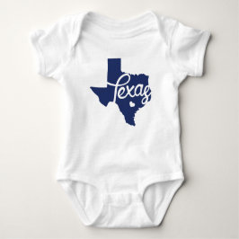 Blue Texas Heart T Shirt