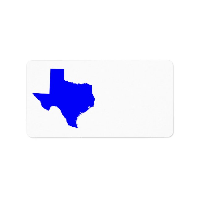 Blue Texas Shape Adressetikett (Framsidan)
