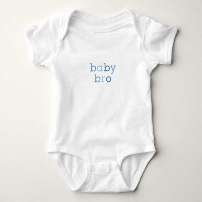 Blue Text Baby Bro T Shirt (Framsida)
