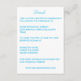 blue text classic details Enclosure Card Tilläggskort