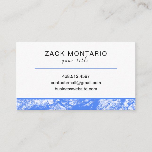 Blue Textured Business Card Visitkort (Framsida)