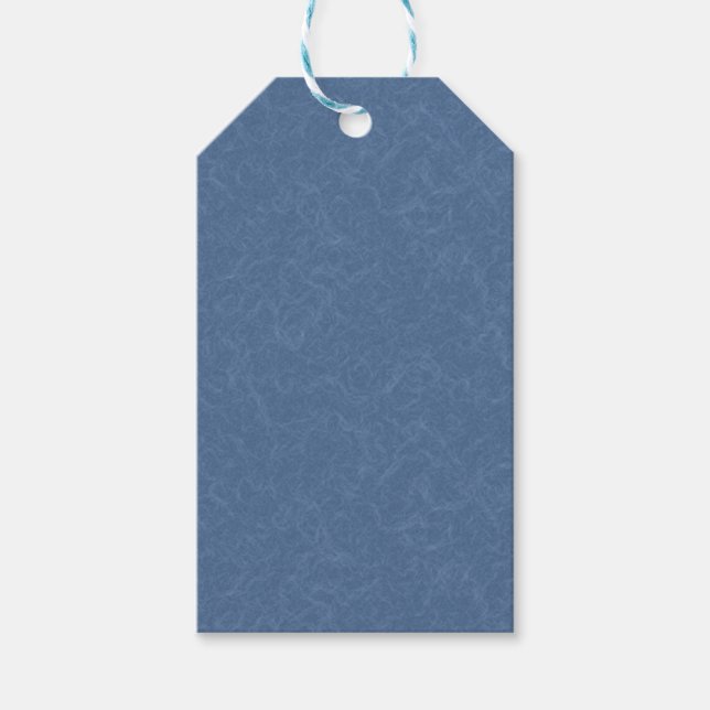 Blue textured pattern with swirling cloud presentetikett (Framsidan)