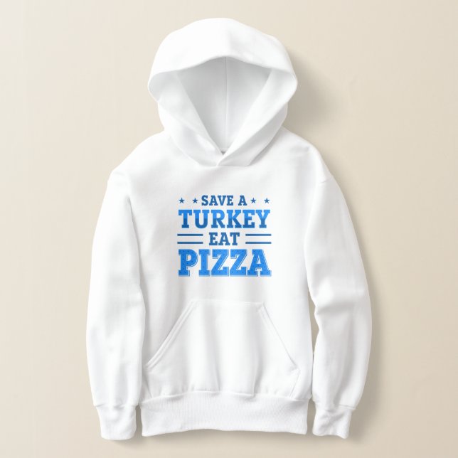 Blue thanksgiving spara turkey pizza t shirt (Laydown)