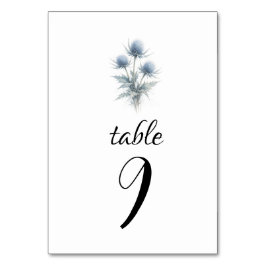 Blue Thistle Scottish Simple Floral Wedding Bordsnummer