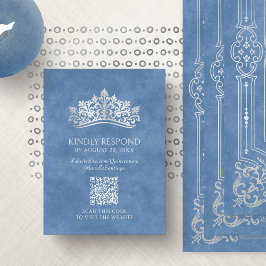 Blue Tiara Krona Quinceanera QR OSA Tilläggskort