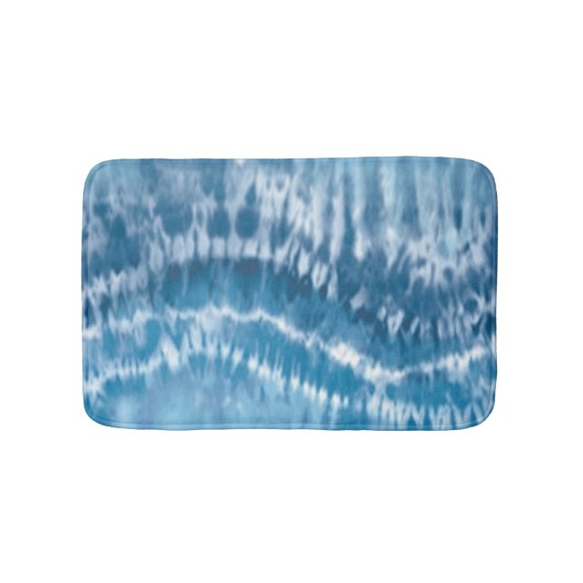 Blue Tie Dye Bath Mat Badrumsmatta (Framsidan)