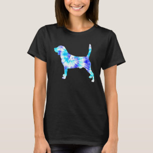 Blue Tie Dye Beagle Hund Hippie Peace Animal Manar T Shirt