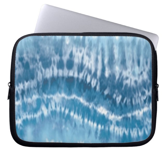 Blue Tie Dye Laptop sleeve (Framsidan)