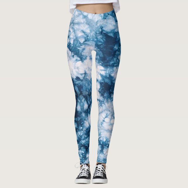 Blue Tie Dye Leggings (Framsida)