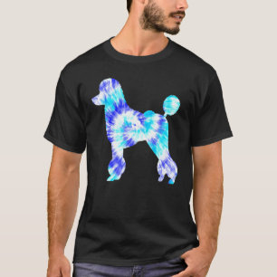 Blue Tie Dye Pudel Hund Hippie Peace Animal Manar T Shirt