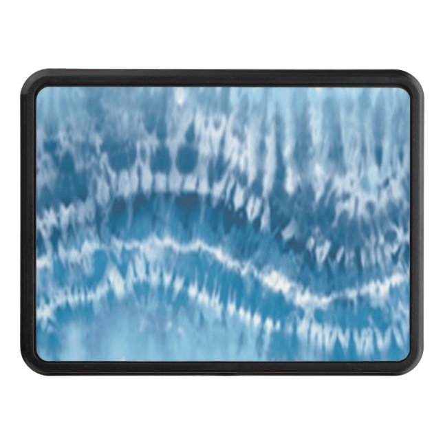 Blue Tie Dye Trailer Hitch Cover Dragkroksskydd (Framsidan)