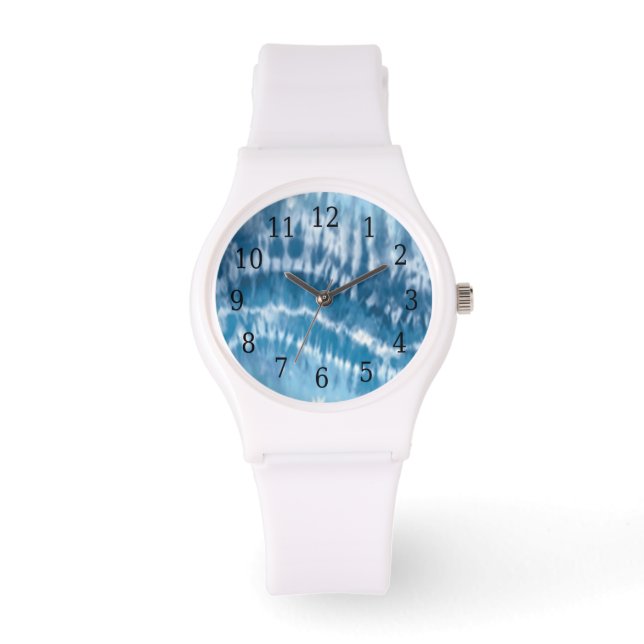 Blue Tie Dye Watch Armbandsur (Framsida)