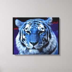 Blue Tiger Canvastryck