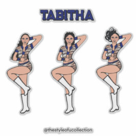 Blue Tiger Dancer #2 Klistermärken