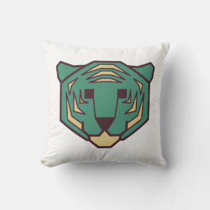Blue Tiger Head Kudde