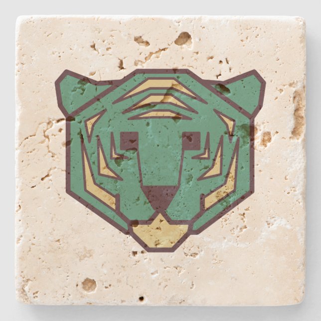 Blue Tiger Head Stenunderlägg (Framsidan)