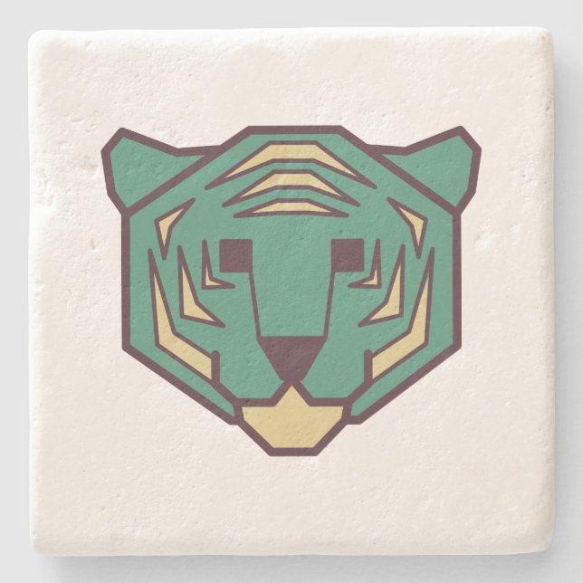 Blue Tiger Head Stenunderlägg (Framsidan)