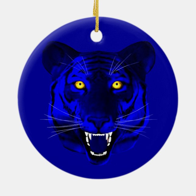 Blue Tiger Julgransprydnad Keramik (Baksidan)