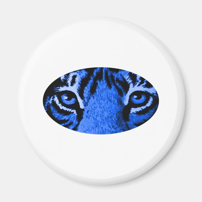 Blue Tiger Ögon, MUSEUM Zazzle-gåvor Magnet (Framsidan)