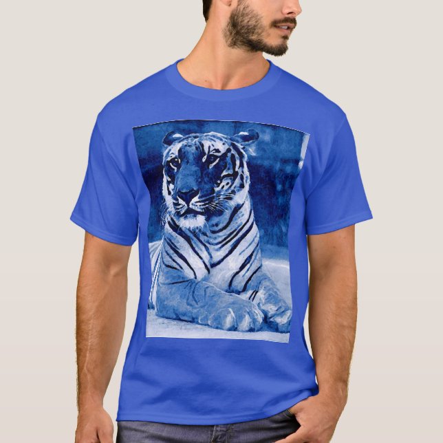 Blue Tiger T Shirt (Framsida)